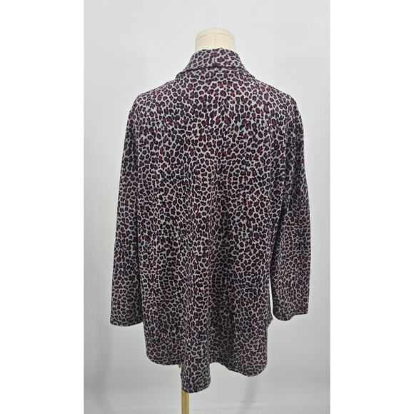 Creation Animal Print Knit Blazer – Size XXL - Picture 3 of 5